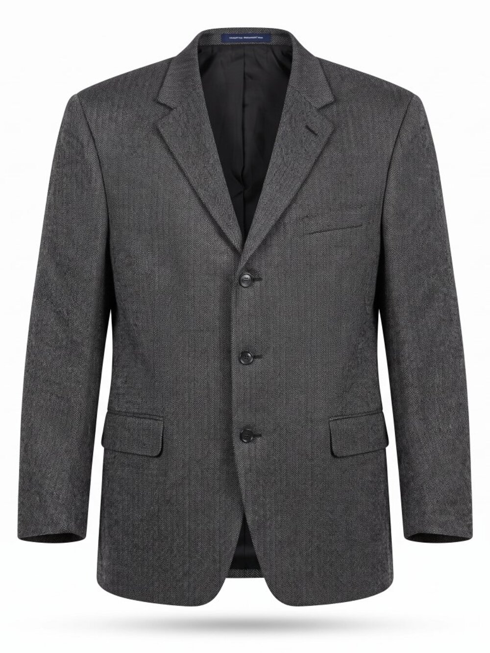 Stafford Essentials Mens 46R Brown Herringbone Lambswool Blazer Sport Coat